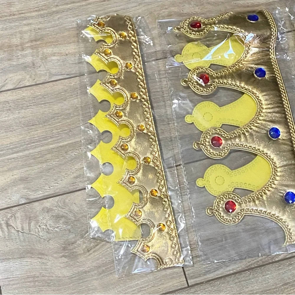 Adult & Youth Unisex Gild Cloth & Regal Rhinestone Crowns For Kings & Queens